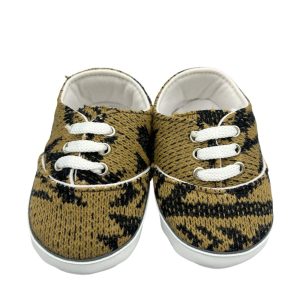 Girl's cuddler shoes knitted dark beige